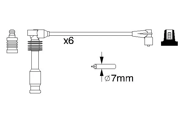 Handler.Part Ignition cable kit Bosch 0986357055 5