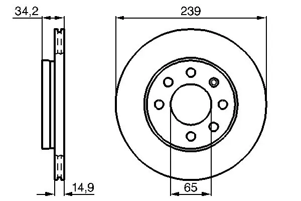 Handler.Part Brake disc Bosch 0986479B42 5