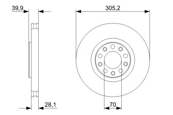 Handler.Part Brake disc Bosch 0986479293 5