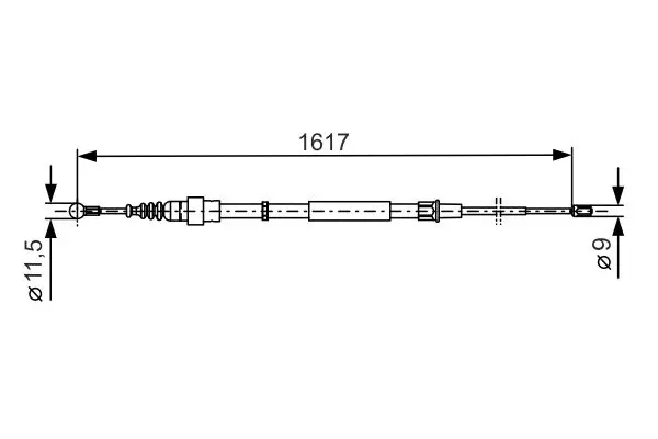 Handler.Part Cable, parking brake Bosch 1987477255 5