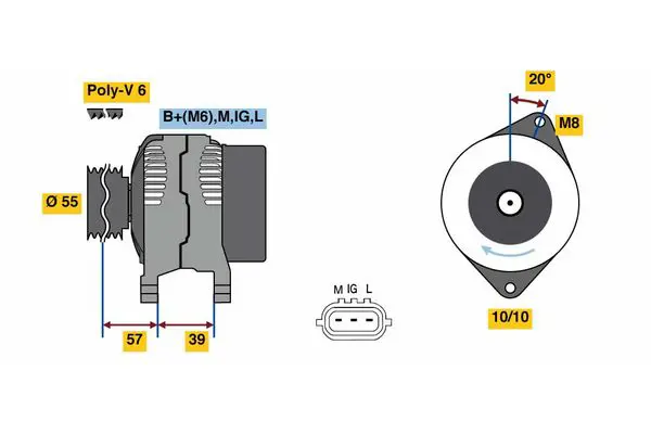 Handler.Part Alternator Bosch 0986080590 1