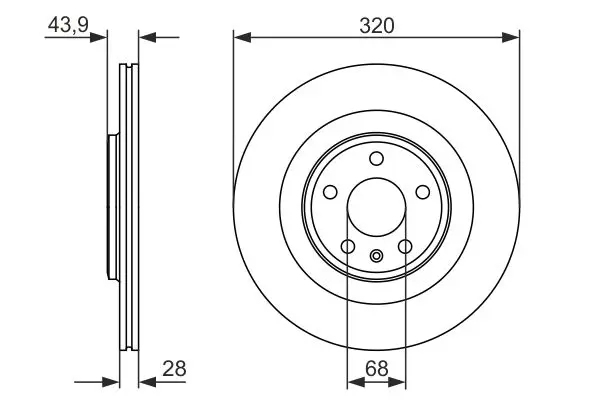 Handler.Part Brake disc Bosch 0986479552 5