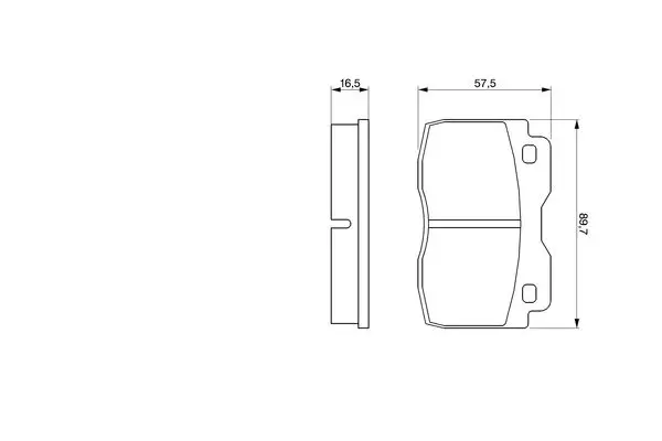 Handler.Part Brake pad set, disc brake Bosch 0986424047 1