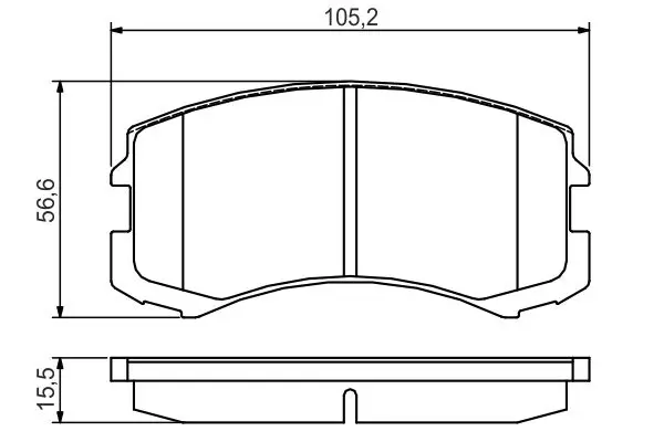 Handler.Part Brake pad set, disc brake Bosch 0986495158 5