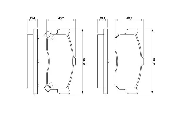 Handler.Part Brake pad set, disc brake Bosch 0986461144 7