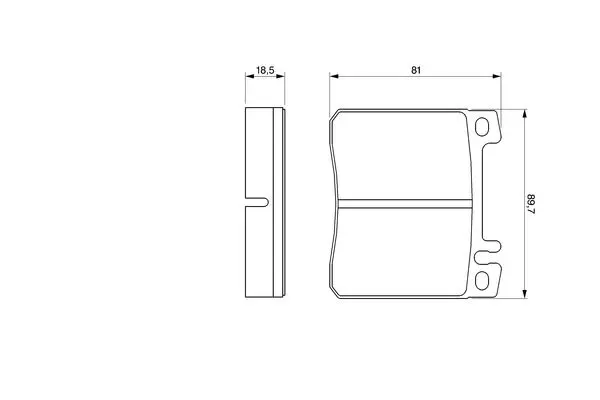 Handler.Part Brake pad set, disc brake Bosch 0986424190 1