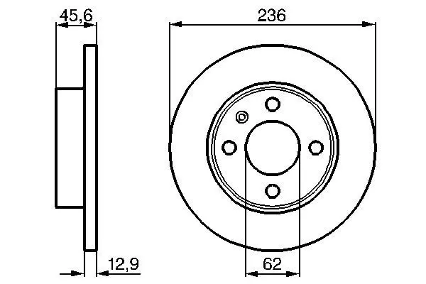 Handler.Part Brake disc Bosch 0986478859 5