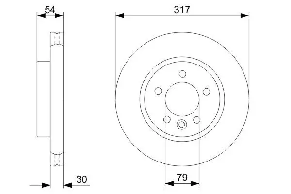 Handler.Part Brake disc Bosch 0986479287 5