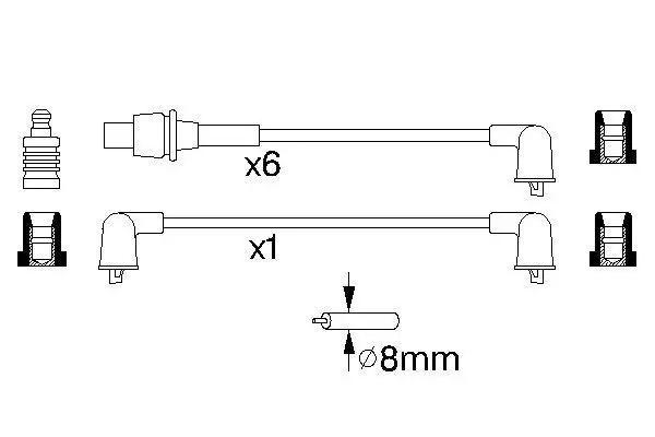 Handler.Part Ignition cable kit Bosch 0986356927 1