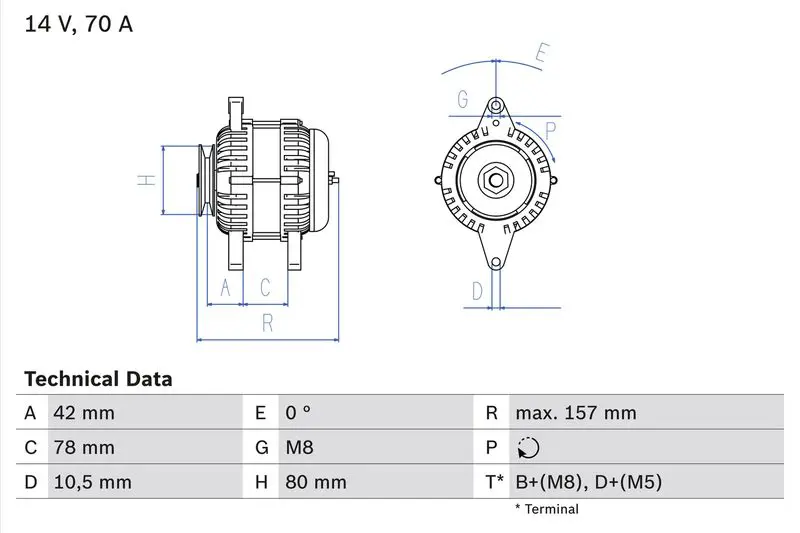 Handler.Part Alternator Bosch 0986040850 1