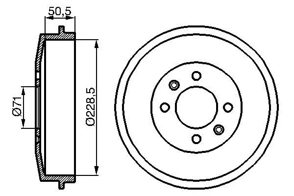 Handler.Part Brake drum Bosch 0986477060 5