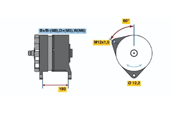 Handler.Part Alternator Bosch 0120689548 1