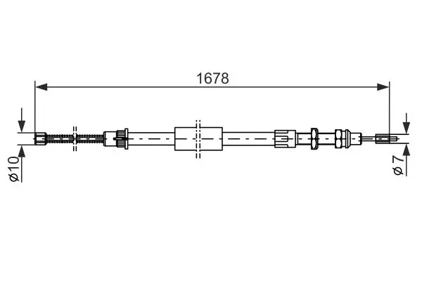 Handler.Part Cable, parking brake Bosch 1987477451 1