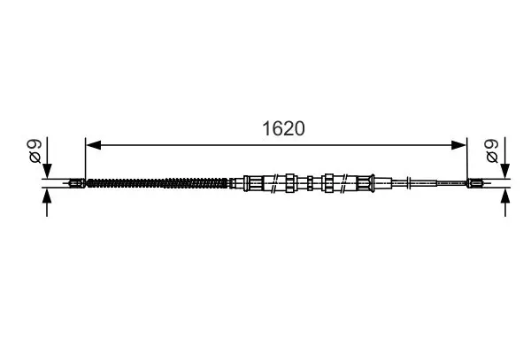 Handler.Part Cable, parking brake Bosch 1987482129 1