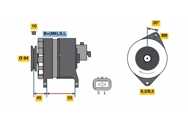 Handler.Part Alternator Bosch 0986080910 1