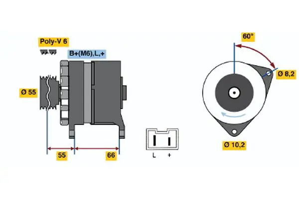 Handler.Part Alternator Bosch 0986042221 1