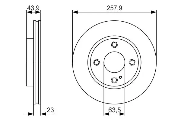 Handler.Part Brake disc Bosch 0986479S38 5