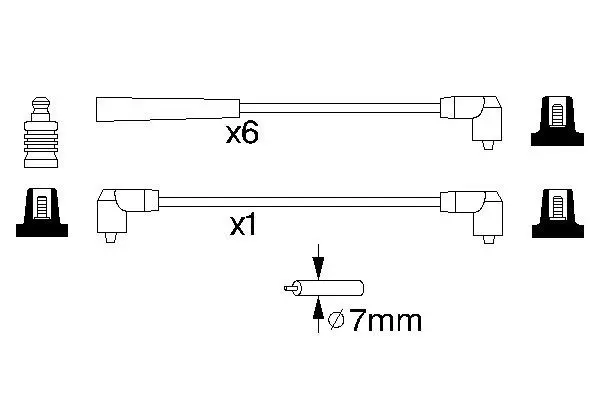 Handler.Part Ignition cable kit Bosch 0986356804 1