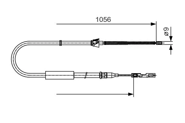 Handler.Part Cable, parking brake Bosch 1987482125 1