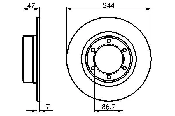 Handler.Part Brake disc Bosch 0986478050 1