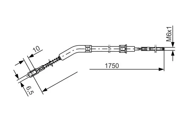 Handler.Part Cable, parking brake Bosch 1987477036 5