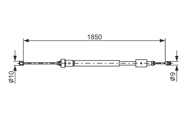 Handler.Part Cable, parking brake Bosch 1987477595 5