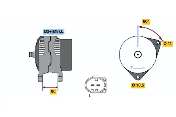 Handler.Part Alternator Bosch 0124525064 5