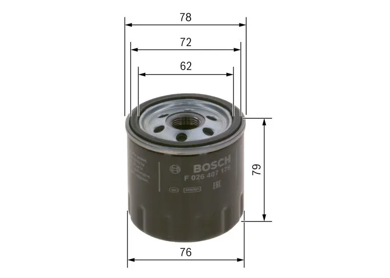 Handler.Part Oil filter Bosch F026407176 5