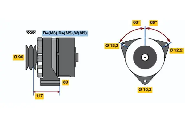 Handler.Part Alternator Bosch 9120080113 1