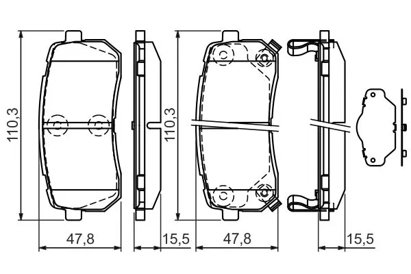 Handler.Part Brake pad set, disc brake Bosch 0986494327 9