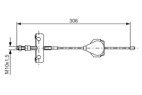 Handler.Part Cable, parking brake Bosch 1987477990 1