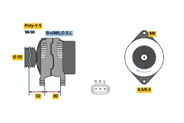 Handler.Part Alternator Bosch 0986045731 1