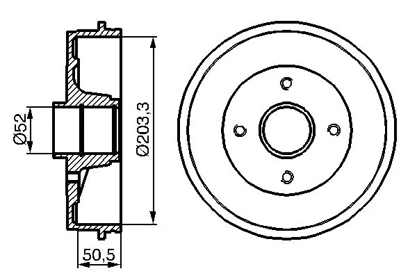 Handler.Part Brake drum Bosch 0986477120 5