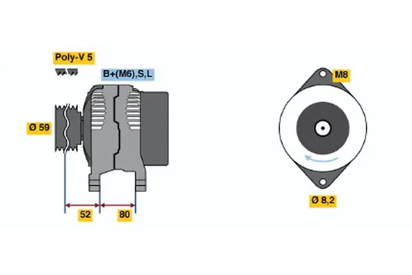 Handler.Part Alternator Bosch 0986042961 1