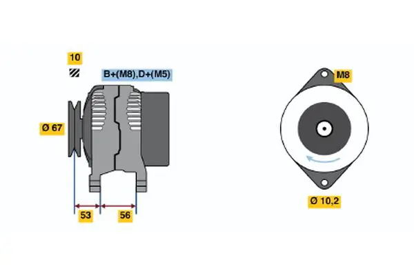 Handler.Part Alternator Bosch 0986039570 1