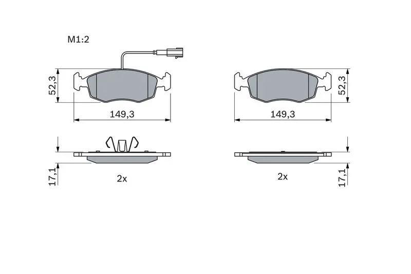 Handler.Part Brake pad set, disc brake Bosch 0986494463 5