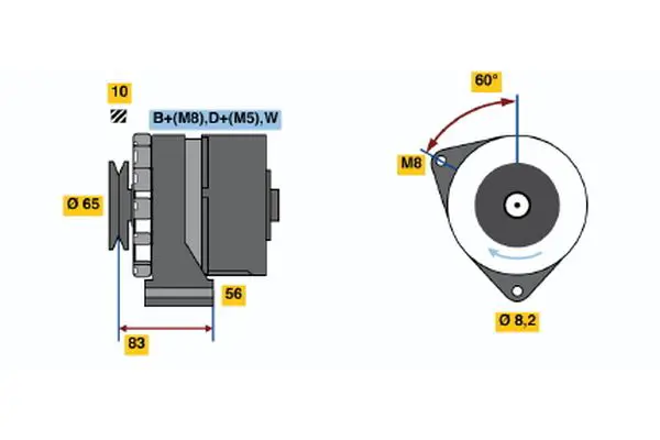 Handler.Part Alternator Bosch 0986034570 1