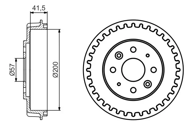 Handler.Part Brake drum Bosch 0986477247 1