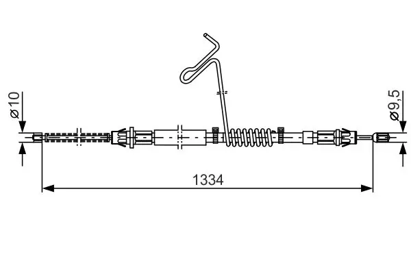 Handler.Part Cable, parking brake Bosch 1987477177 5