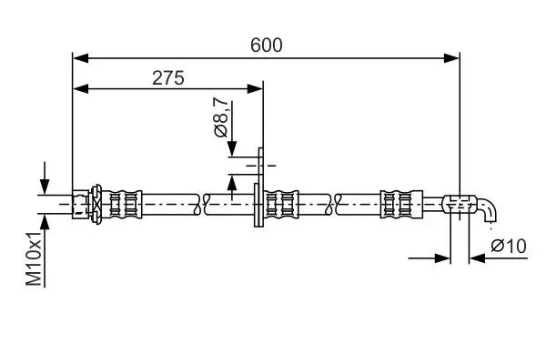 Handler.Part Brake hose Bosch 1987476229 1