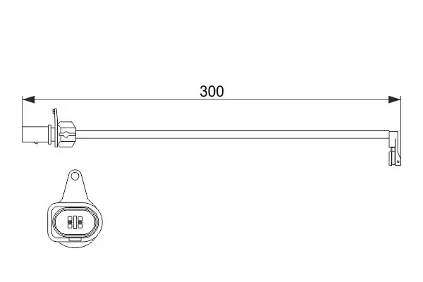 Handler.Part Warning contact, brake pad wear Bosch 1987474505 1