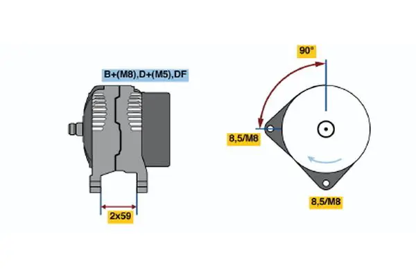 Handler.Part Alternator Bosch 0123515009 1