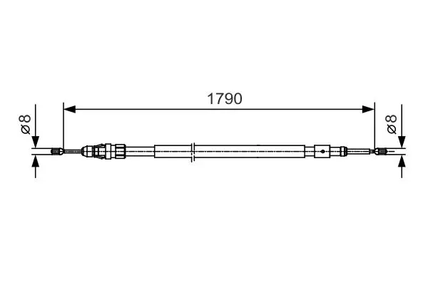 Handler.Part Cable, parking brake Bosch 1987482112 1