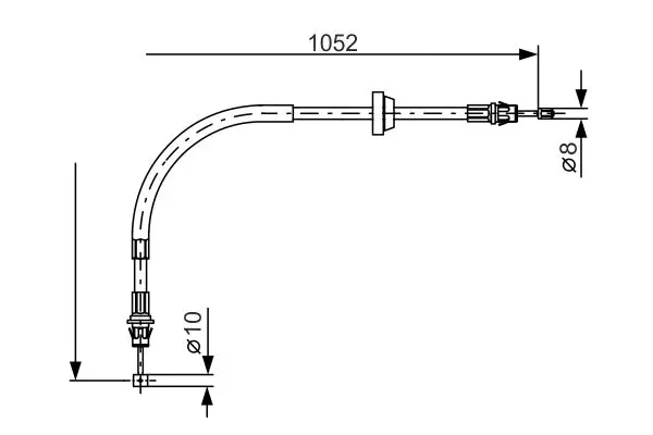 Handler.Part Cable, parking brake Bosch 1987477186 5