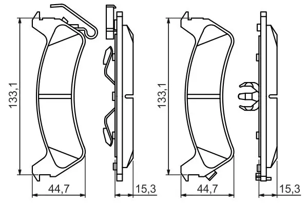 Handler.Part Brake pad set, disc brake Bosch 0986494348 1