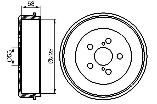 Handler.Part Brake drum Bosch 0986477140 1