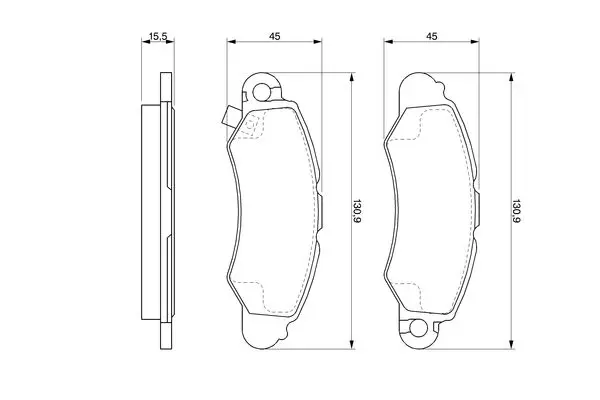 Handler.Part Brake pad set, disc brake Bosch 0986424804 7