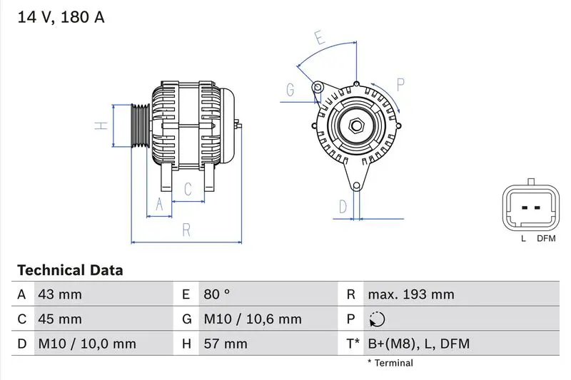 Handler.Part Alternator Bosch 0986081330 1