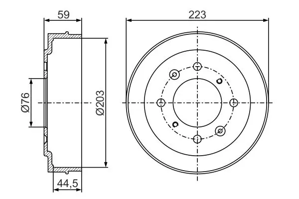 Handler.Part Brake drum Bosch 0986477234 1