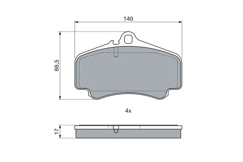 Handler.Part Brake pad set, disc brake Bosch 0986494710 7